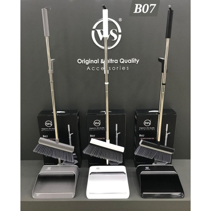 ست جارو و خاک انداز دبلیو اِس مدل شانه دار کد 07