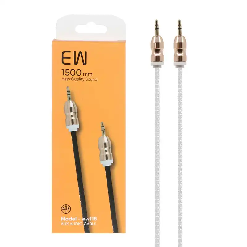 کابل AUX ای دبلیو مدل EW-118 طول 1 متر