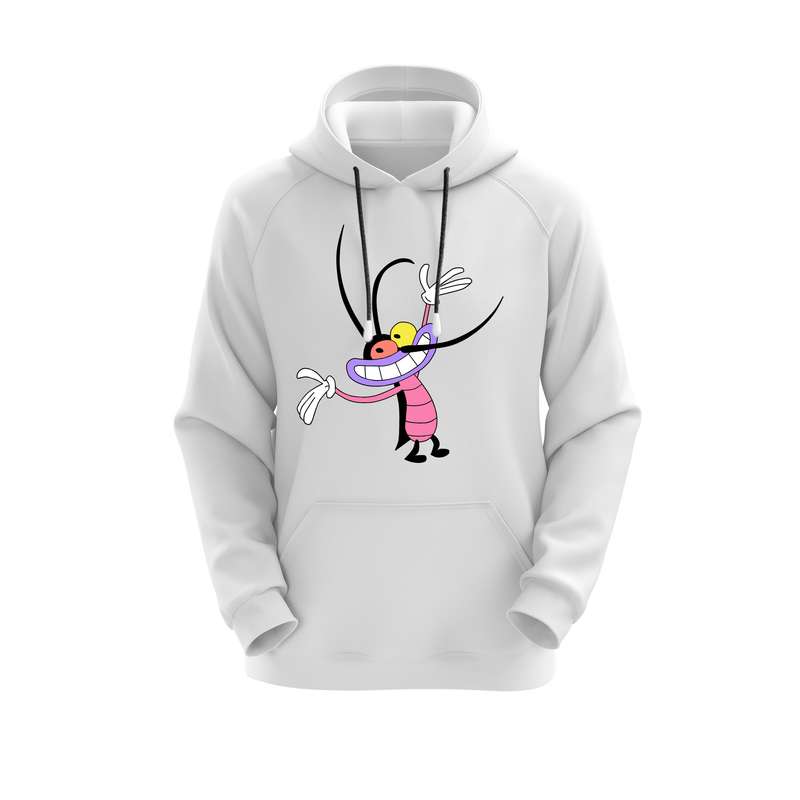 هودی زنانه مدل سوسک کد J234 رنگ سفید