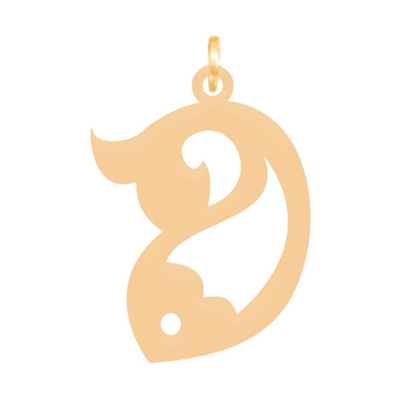 آویز گردنبند طلا 18 عیار زنانه باراد زر مدل ماهی BZ218