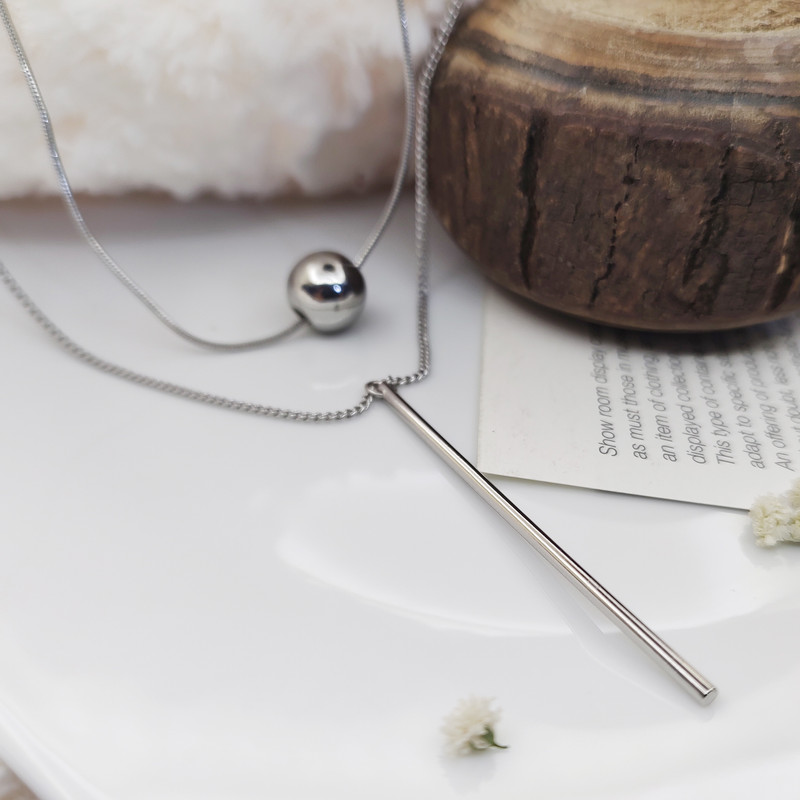 گردنبند زنانه اکسسورایز مدل دولاین مینیمال کد 69