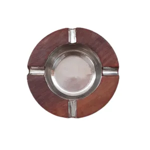 زیرسیگاری مدل شیار دایره ای چوبی