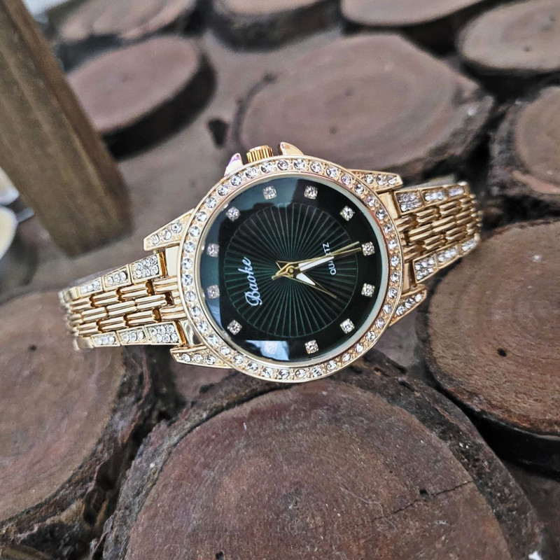 ساعت مچی عقربه ای زنانه مدل دورنگین کد st ساعت مچی عقربه ای زنانه مدل دورنگین کد st