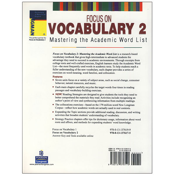 語学+参考書 FOCUS ON VOCABULARY 2 SB By Diane Schmitt - Focus on Vocabulary 2: Mastering the