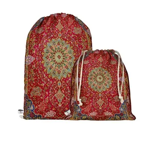 نظم دهنده سفری مدوپد طرح قالیچه قم لچک و ترنج مدل C-Ghom155 بسته 2 عددی