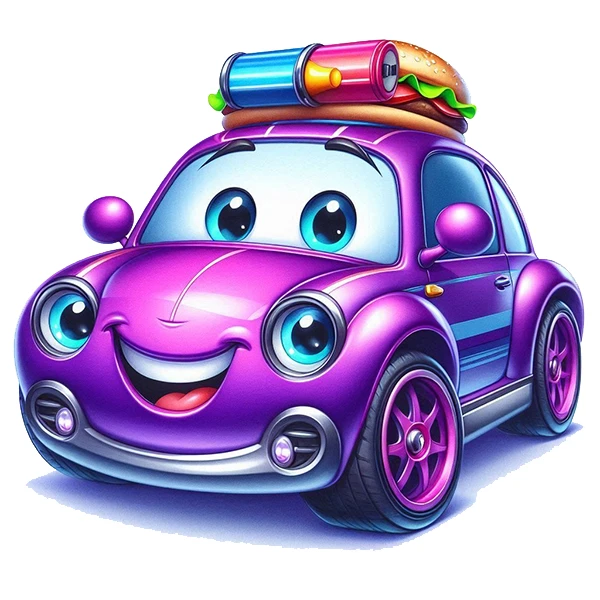 استیکر پارچه و لباس پاد آفرین طرح کارتونی ماشین کد 3940