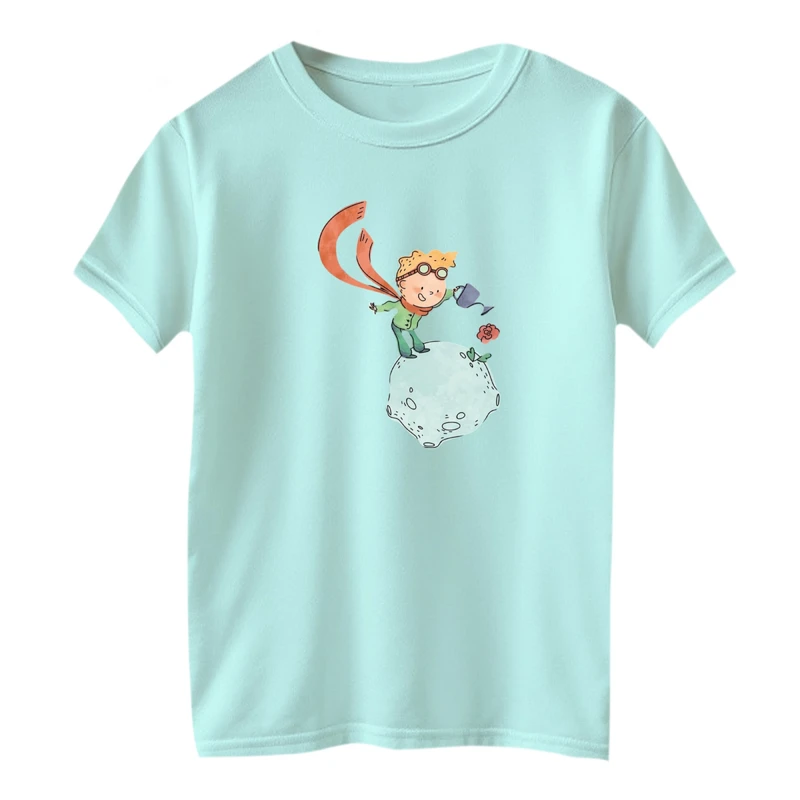 تی شرت آستین کوتاه بچگانه مدل شازده کوچولو و گل