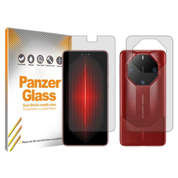 محافظ صفحه نمایش شفاف پنزر گلس مدل Resistant مناسب برای گوشی موبایل هوآوی Mate 60 RS Ultimate به همراه محافظ پشت گوشی