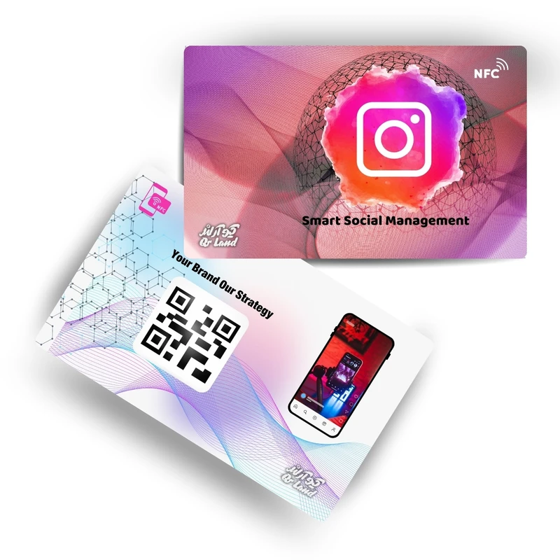 تگ NFC کارتی مدل کارت ویزیت هوشمند ادمین اینستاگرام