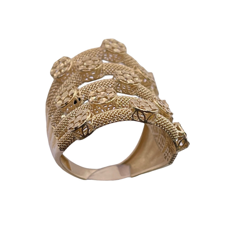 انگشتر طلا 18 عیار زنانه مدل پهن