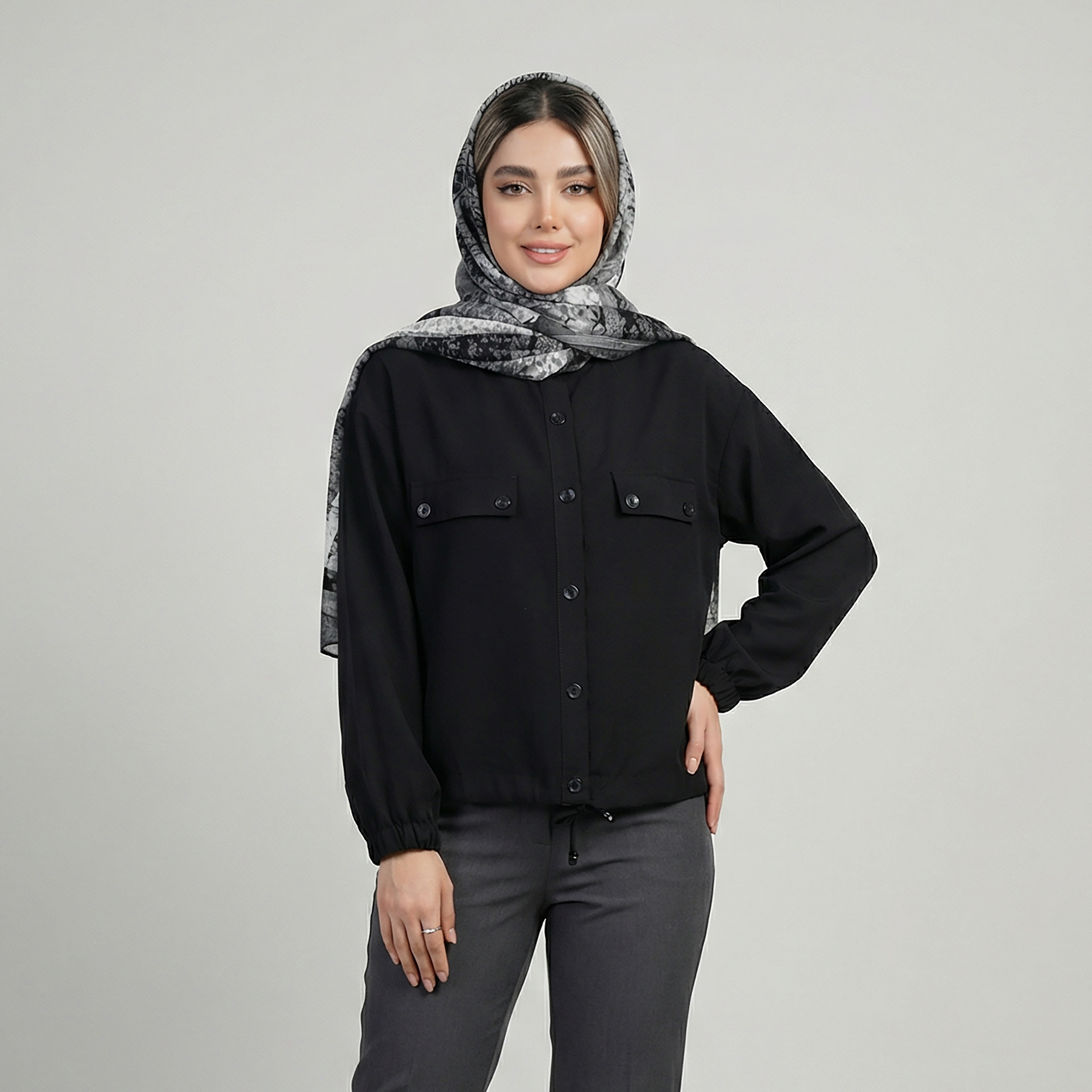 شومیز آستین بلند یقه گرد زنانه توریور مدل 4040054