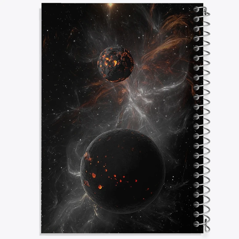 دفتر مشق 100 برگ خندالو طرح کهکشان کد F250