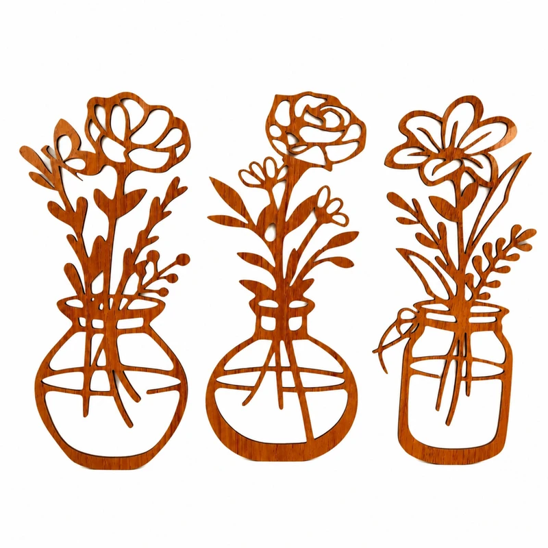 دیوارکوب مدل گل بسته 3 عددی