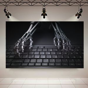 پوستر طرح ربات هکر مدل Hands on Keyboard Exoskeleton کد AR21360