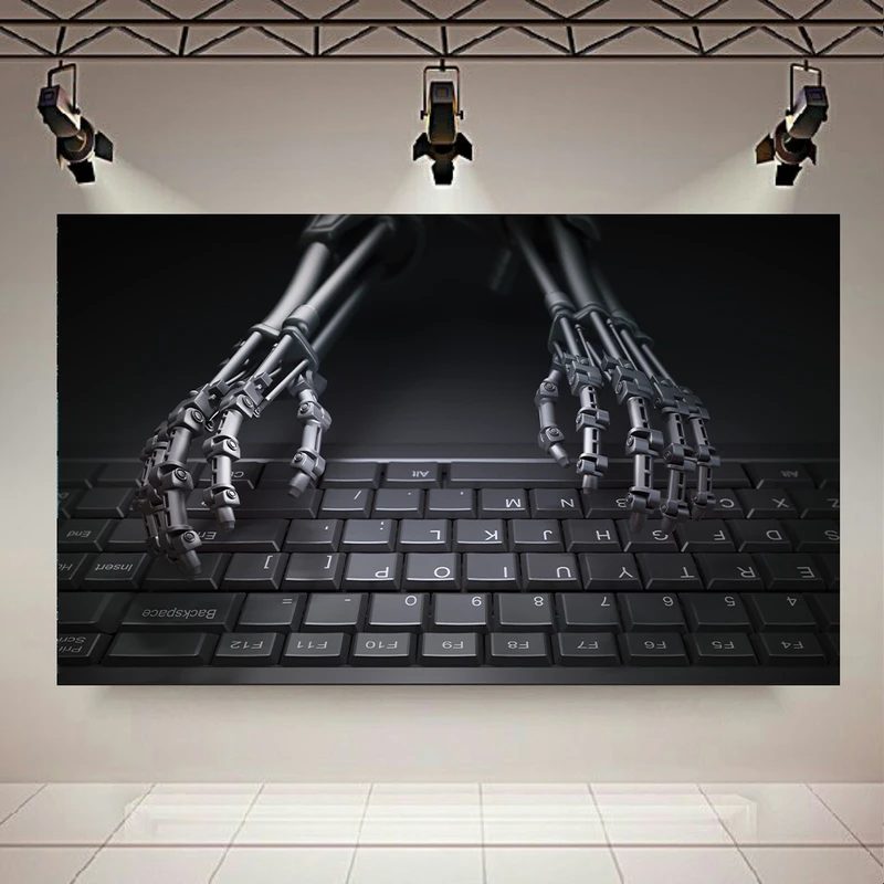 تابلو بوم طرح ربات هکر مدل Hands on Keyboard Exoskeleton کد AR2799