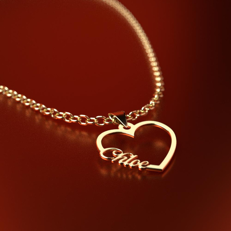 گردنبند طلا 18 عیار زنانه مدوپد مدل اسم کلویی chloe کد GBB12125 به همراه باکس گل رز جاویدان