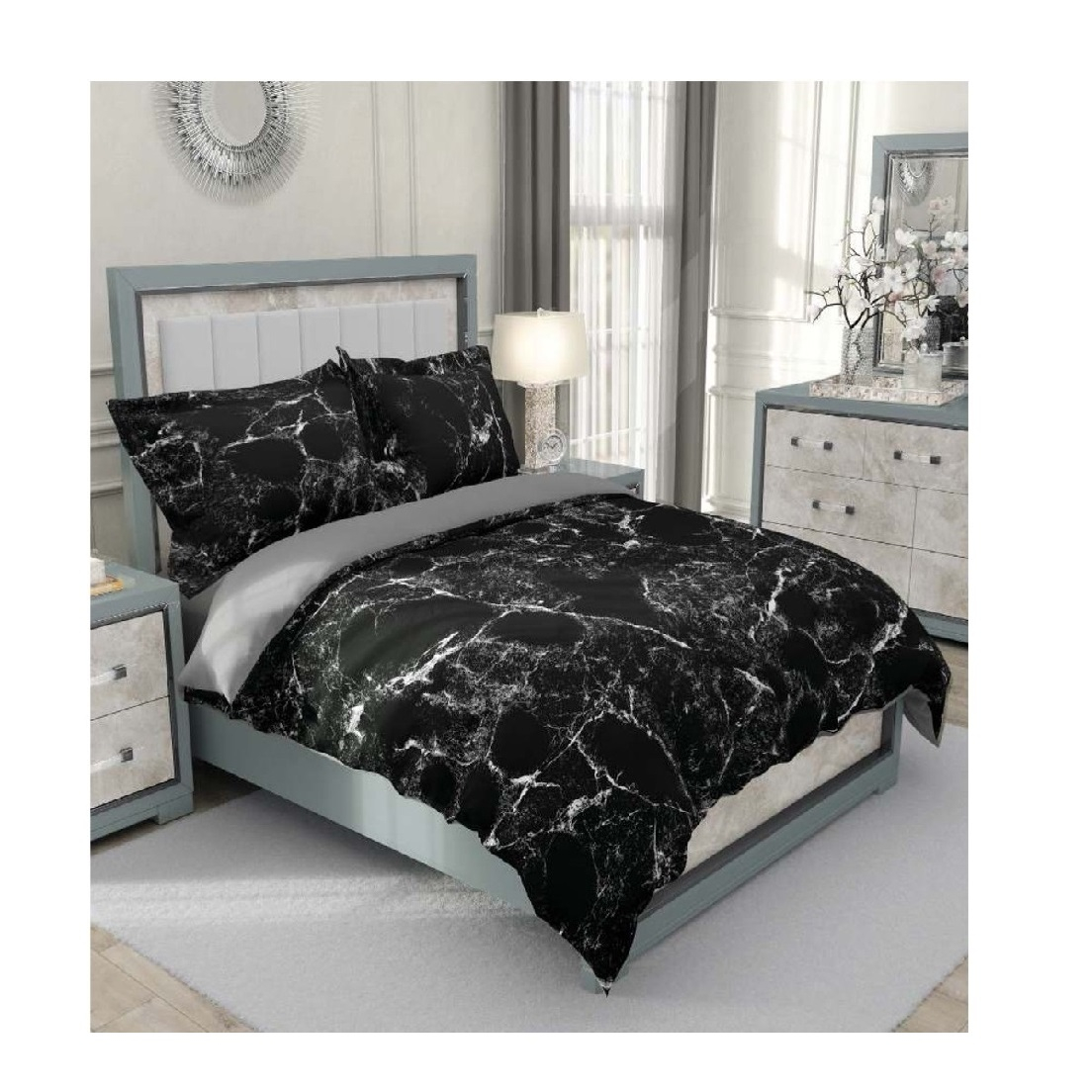 سرویس ملحفه مدل سنگی ابروبادی کد 160 دونفره سه تکه