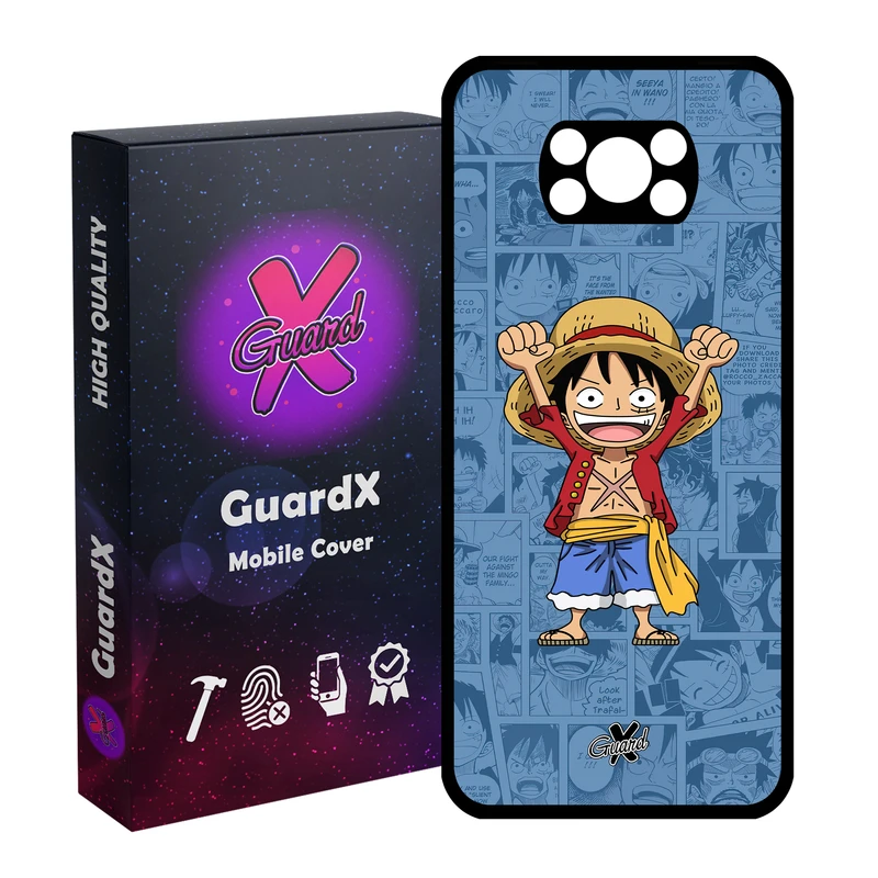 کاور گارد ایکس طرح One Piece Luffy Anime مدل Glass10464 مناسب برای گوشی موبایل شیائومی Poco X3 NFC/Poco X3/Poco X3 Pro