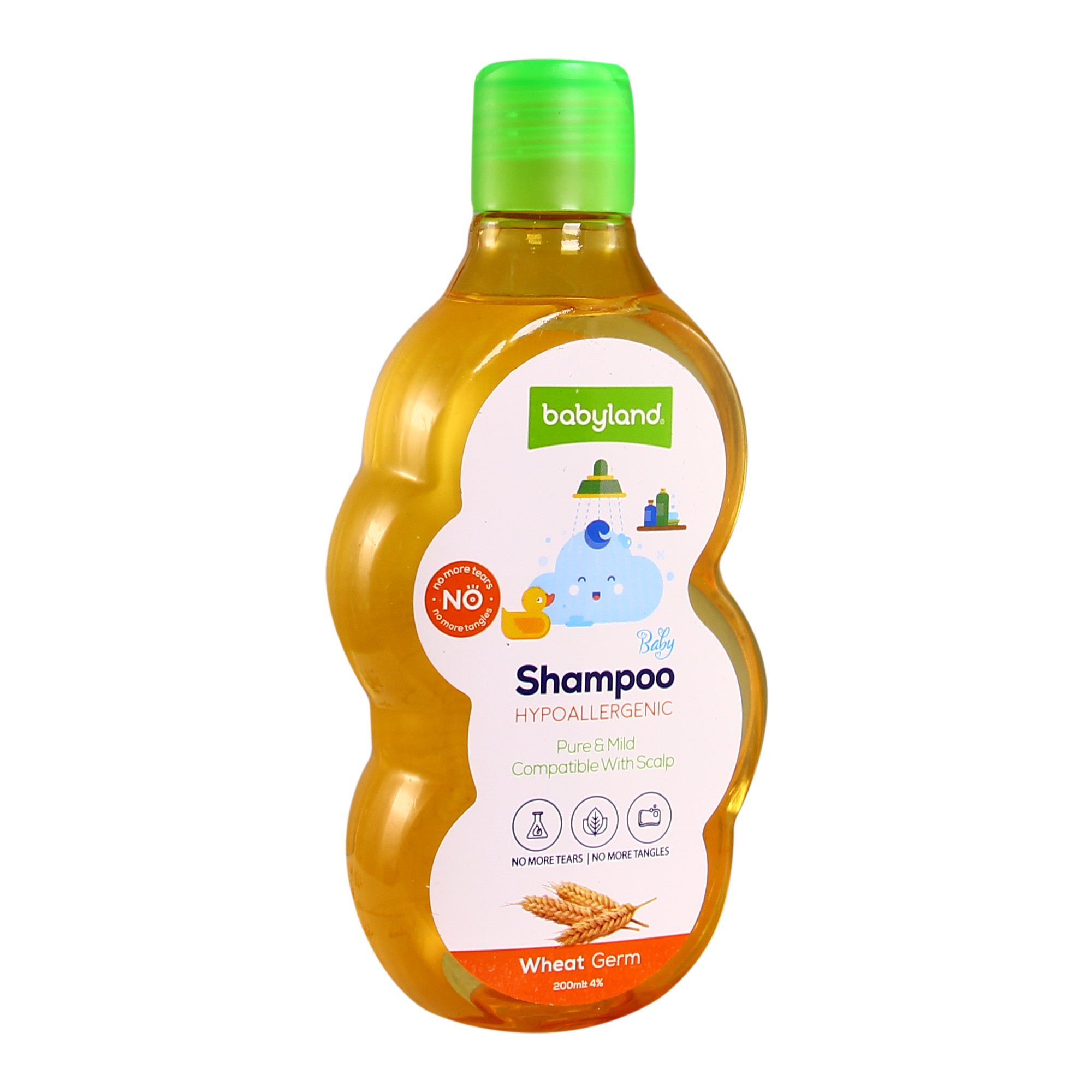 شامپو بچه بیبی لند مدل Wheat Germ حجم 200 میلی لیتر