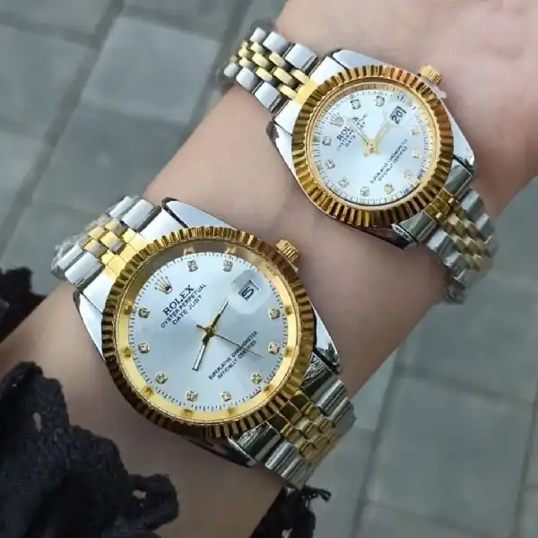 ست ساعت مچی عقربه ای زنانه و مردانه  مدل دیت جاست 2