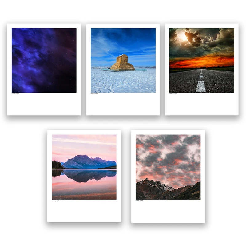 آویز تزیینی عرش مدل فانتزی منظره زیبا کد Asa372 مجموعه پنچ عددی