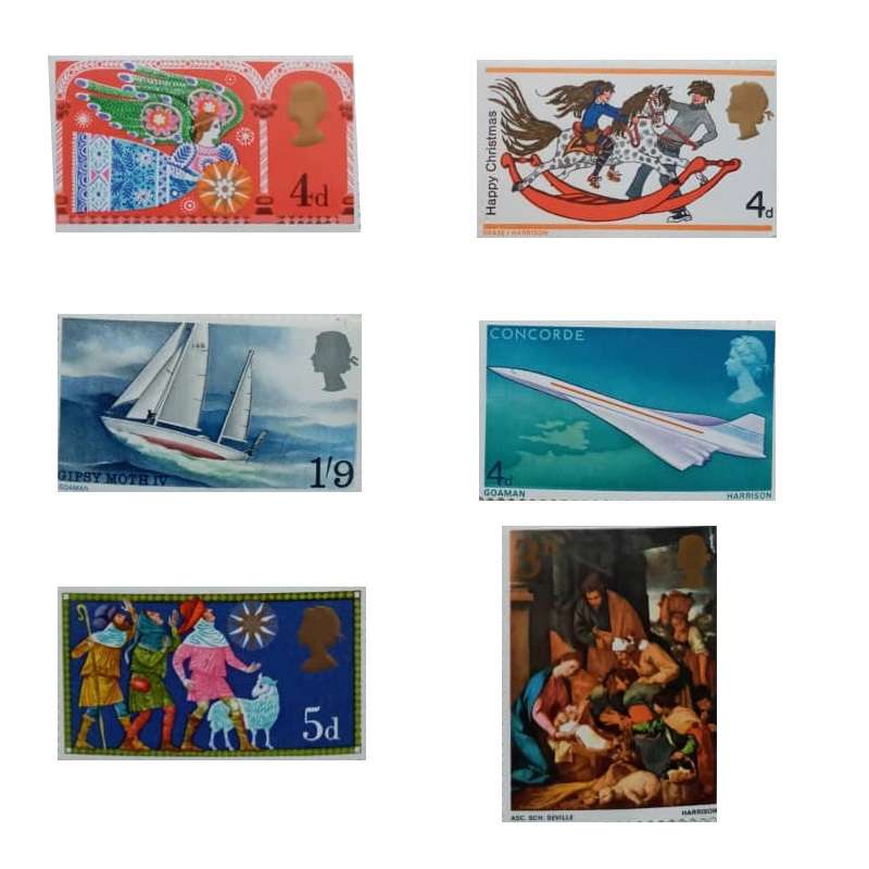 تمبر یادگاری مدل انگلیس مجموعه 6 عددی