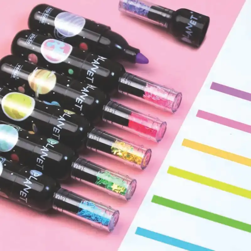 ماژیک علامت گذار مدل کهکشانی کد 155244 بسته 6 عددی