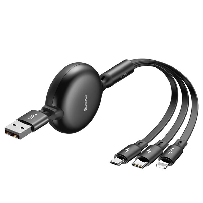 نقد و بررسی کابل تبدیل USB به لایتنینگ /USB-C/microUSB باسیوس مدل 3IN1 LITTLE OCTOPUS طول 1.2 متر توسط خریداران