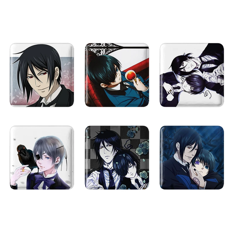 پیکسل خندالو مدل انیمه خادم سیاه کد 861B مجموعه 6 عددی