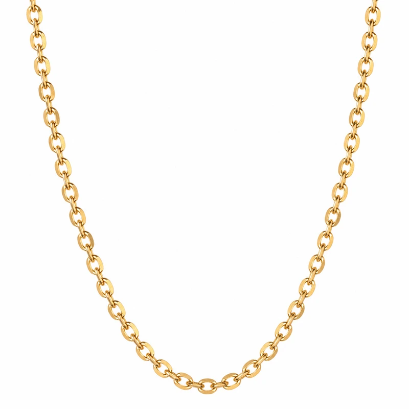 زنجیر حلقه‌ای (فلامینگو) طلا 18 عیار زنانه سوتیکو مدل قلمدانی 025 40cm