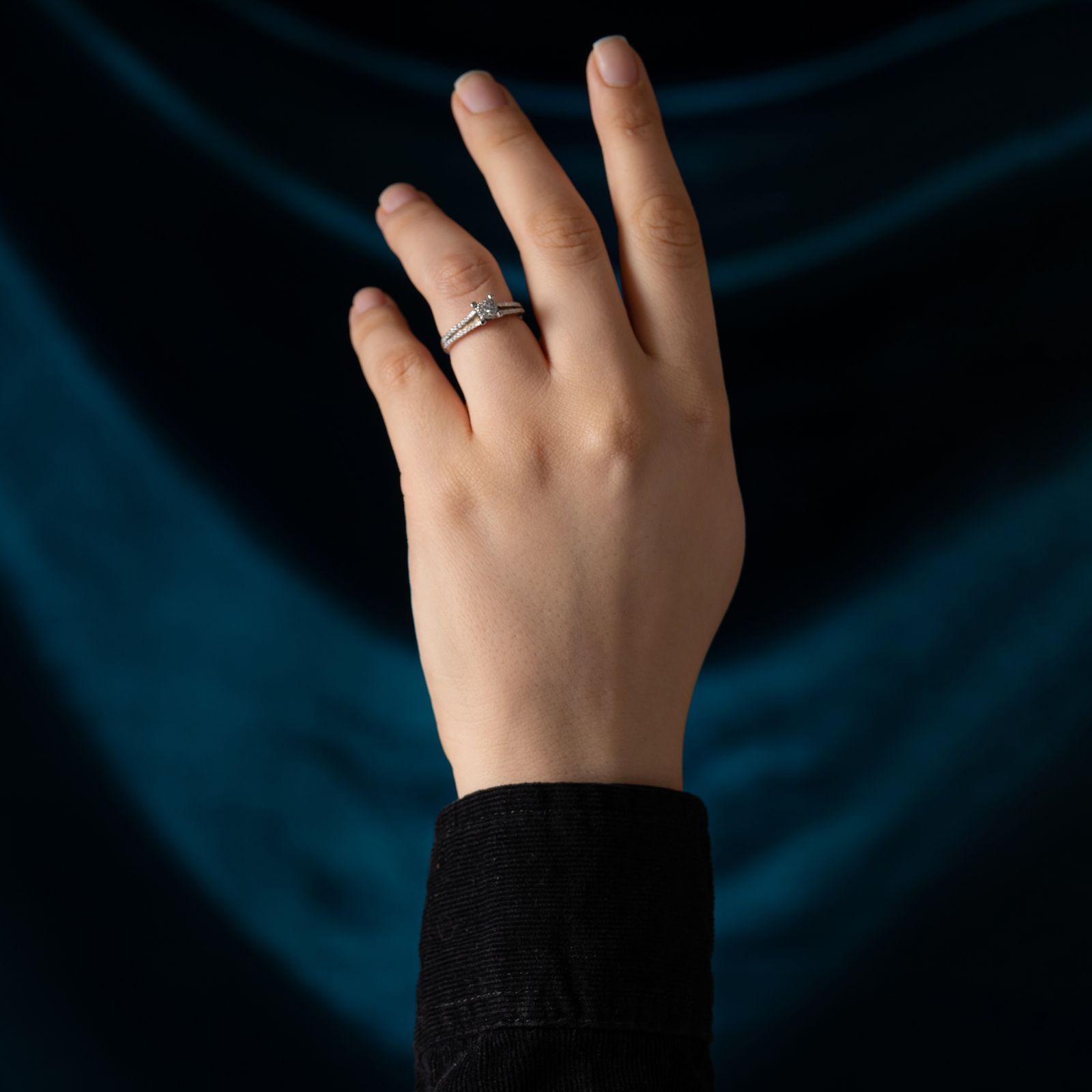 انگشتر طلا 18 عیار زنانه جواهری سون مدل 2100 -  - 6