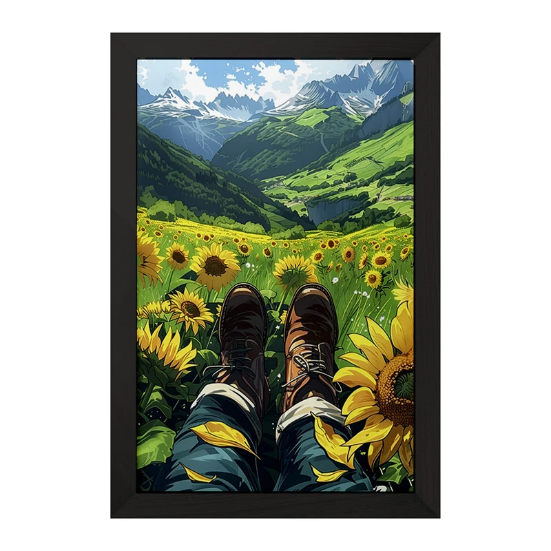 تابلو خندالو مدل مزرعه آفتابگردان کد F4541