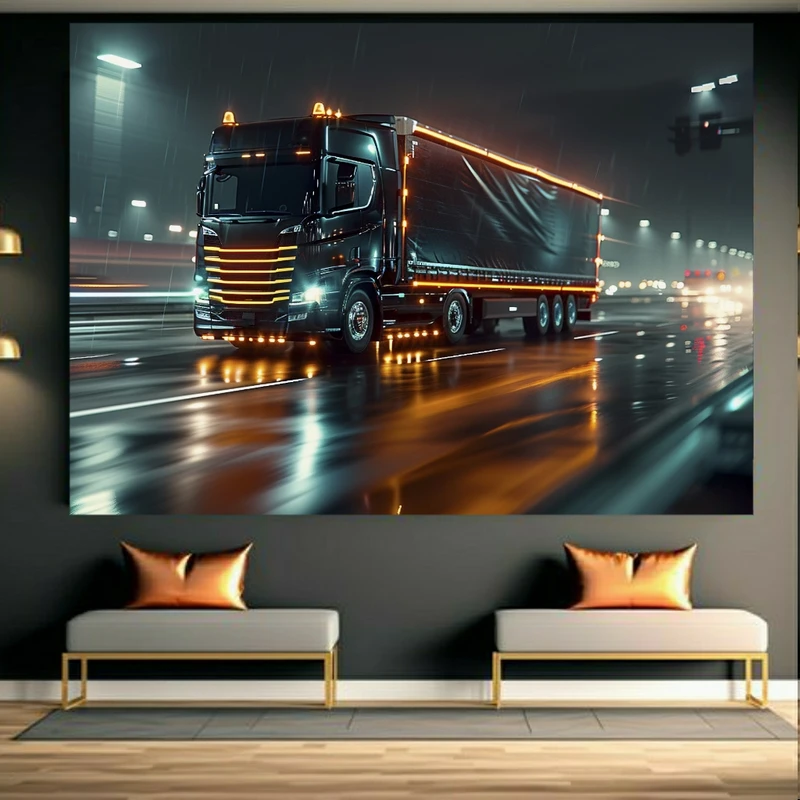 پوستر طرح مخمل حمل و نقل مدل ماشین سنگین2 کد GR1366