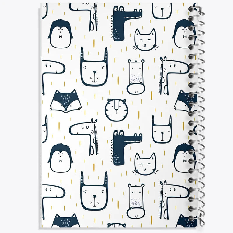 دفتر ژورنال نویسی 50 برگ خندالو مدل نقطه ای طرح حیوانات بامزه کد N5243