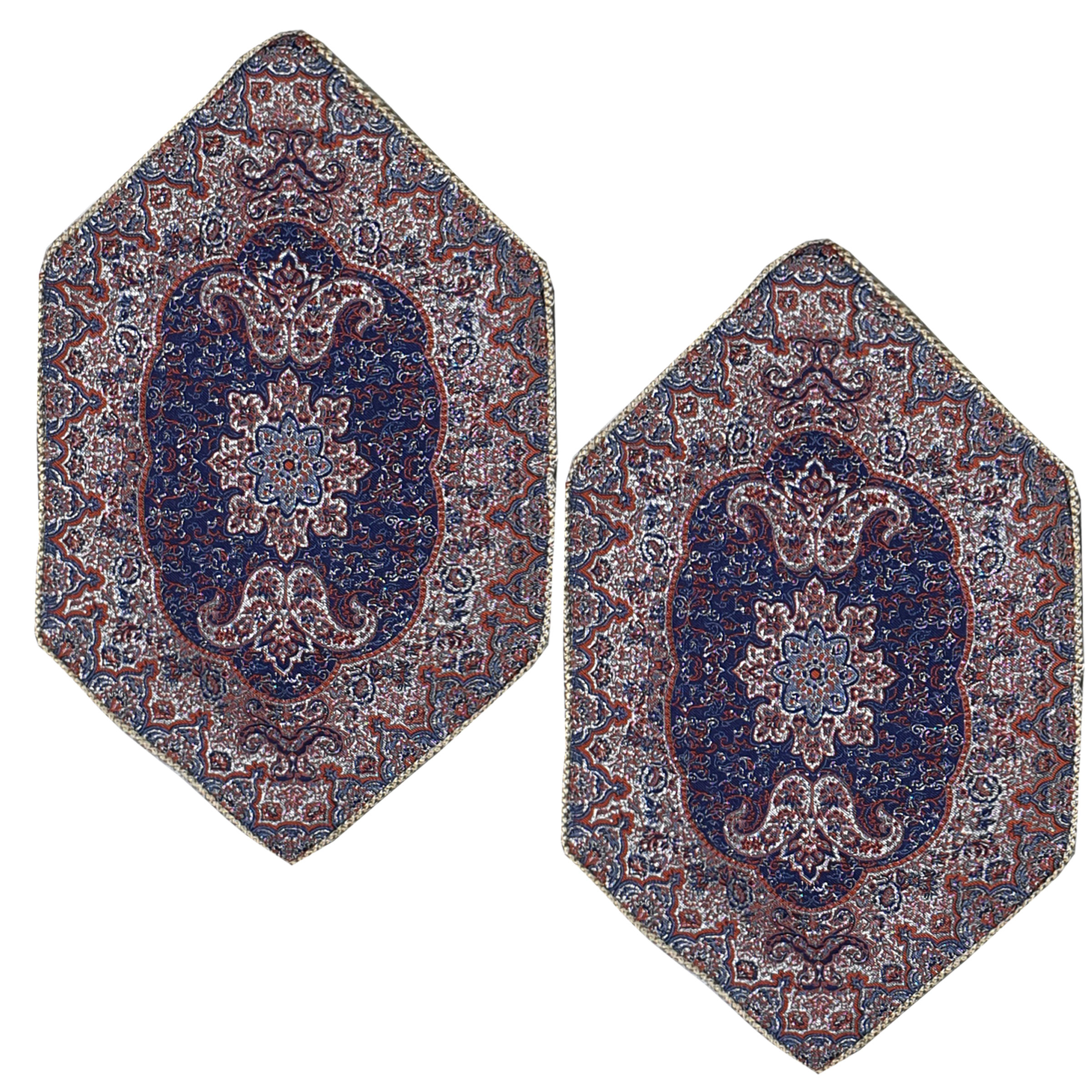 رومیزی ترمه مدل نسترن کد ASALI-36 بسته 2 عددی