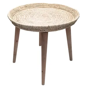 میز عسلی مدل  حصیری چهار پایه