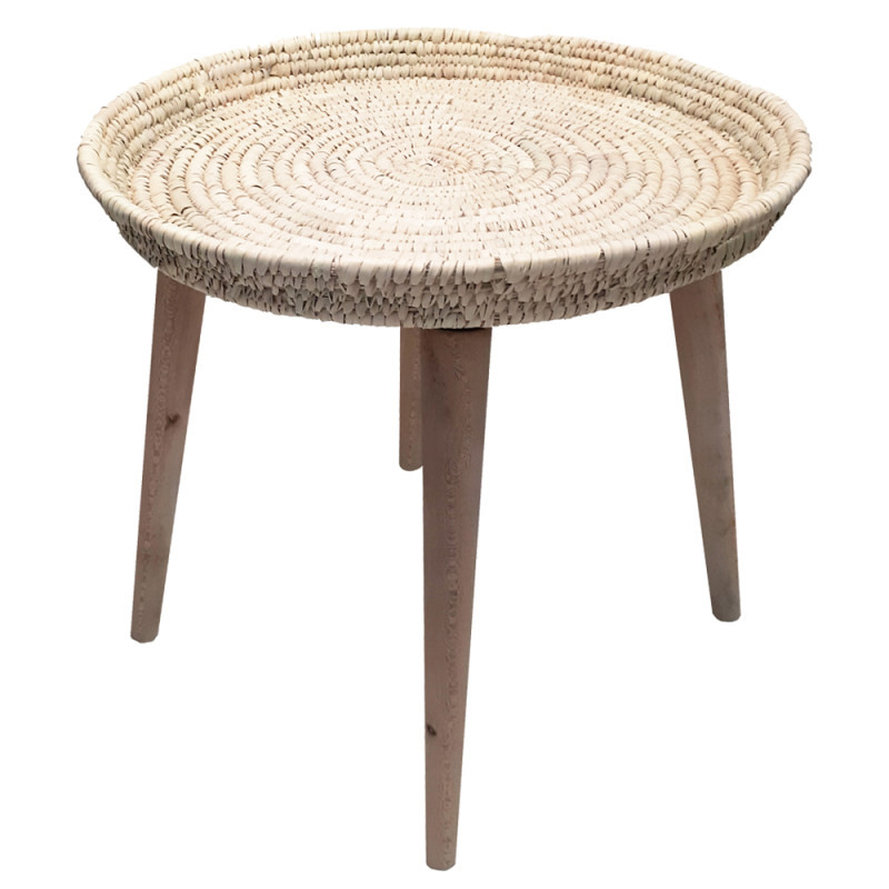 میز عسلی مدل حصیری چهار پایه