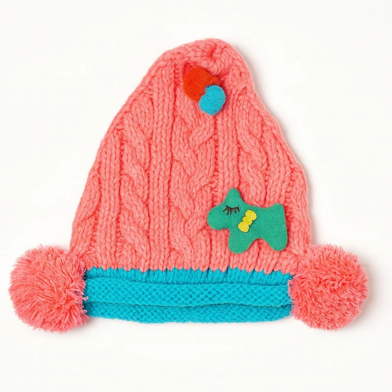 کلاه بافتنی دخترانه مدل Fluff Hero