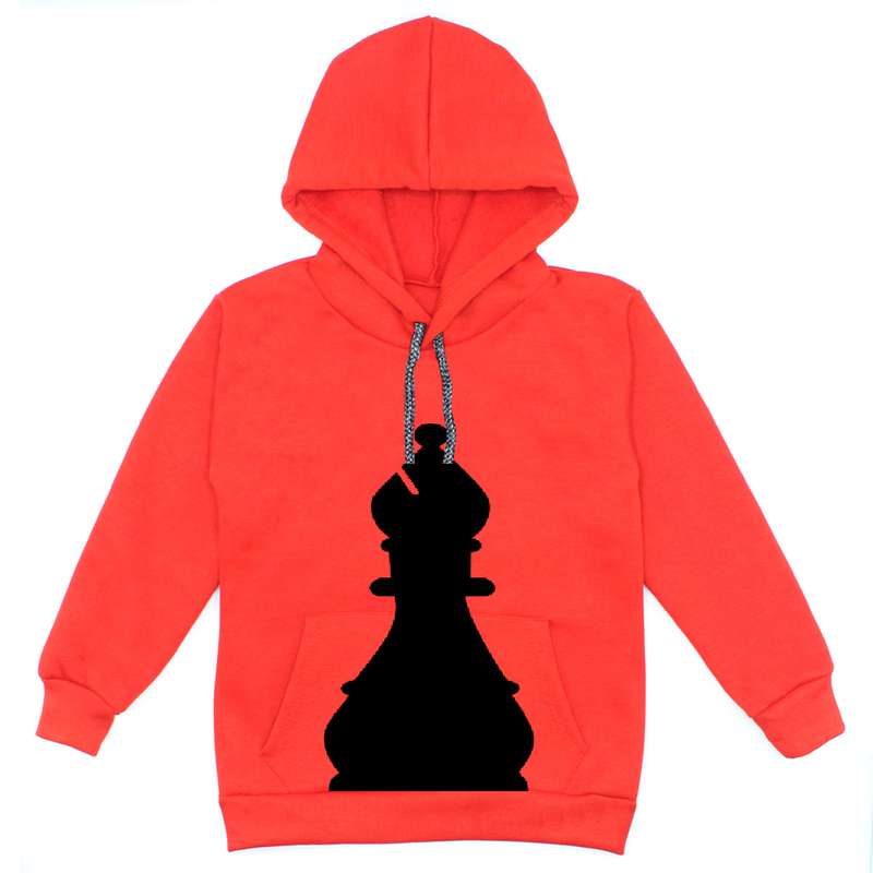 هودی پسرانه مدل سربازشطرنج W81 رنگ قرمز