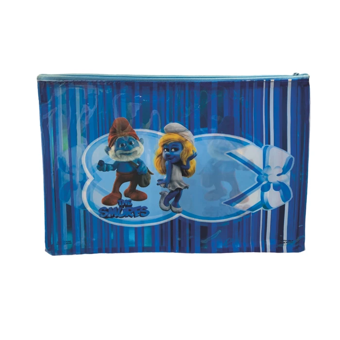 پوشه زیپ دار مدل فانتزی طرح اسمورف ها کد 63499