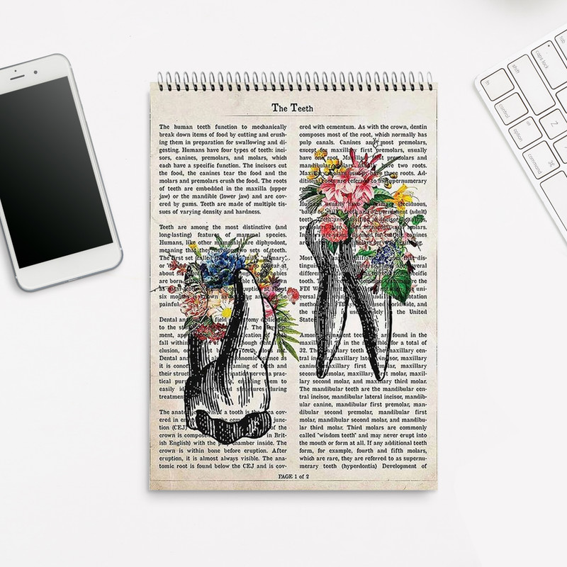 دفتر شطرنجی 100 برگ مدل دندانپزشكی