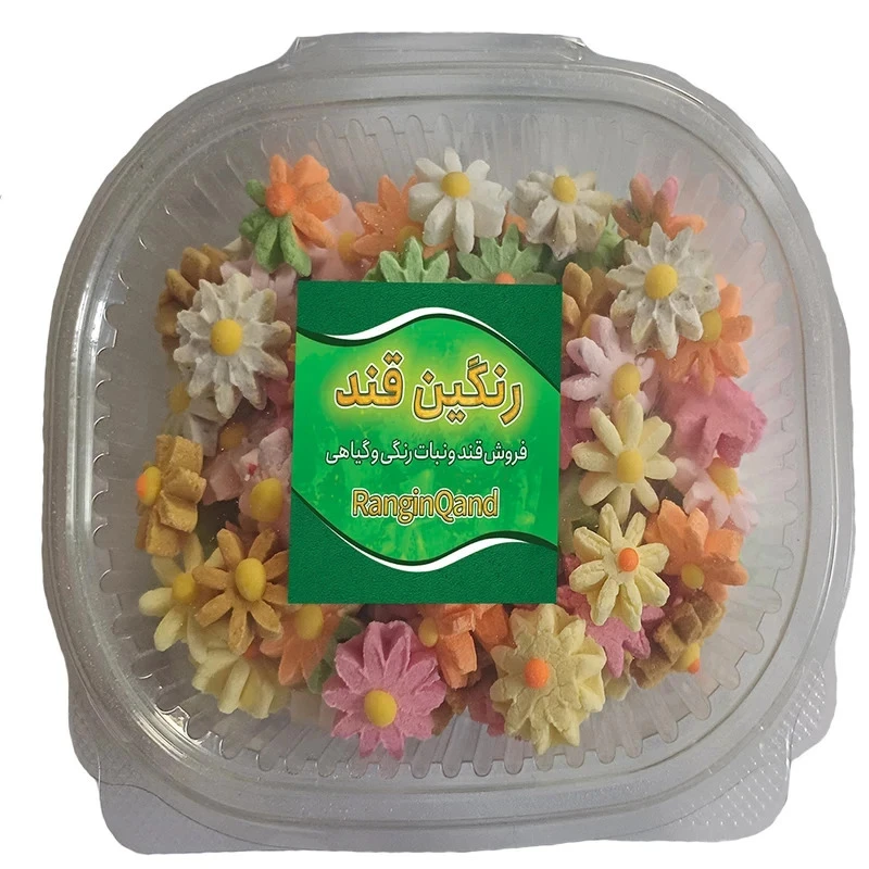 قند گل مینا لیمویی رنگین قند - 200 گرم