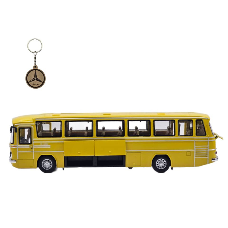 ماکت ماشین ناب سل مدل اتوبوس بنز 302 فلزی موزیکال چراغدار به همراه جاسوییچی