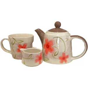 سرویس چای خوری 3 پارچه مدل گلدار
