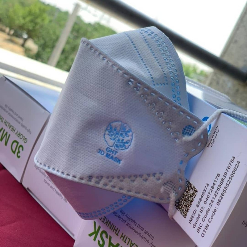 ماسک تنفسی جی اچ تی مدل سه بعدی پنج لایه GHT5 بسته 25 عددی ماسک تنفسی جی اچ تی مدل سه بعدی پنج لایه GHT5 بسته 25 عددی