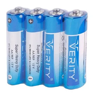 باتری قلمی وریتی مدل  Zinc Carbon R6P AA بسته چهار عددی