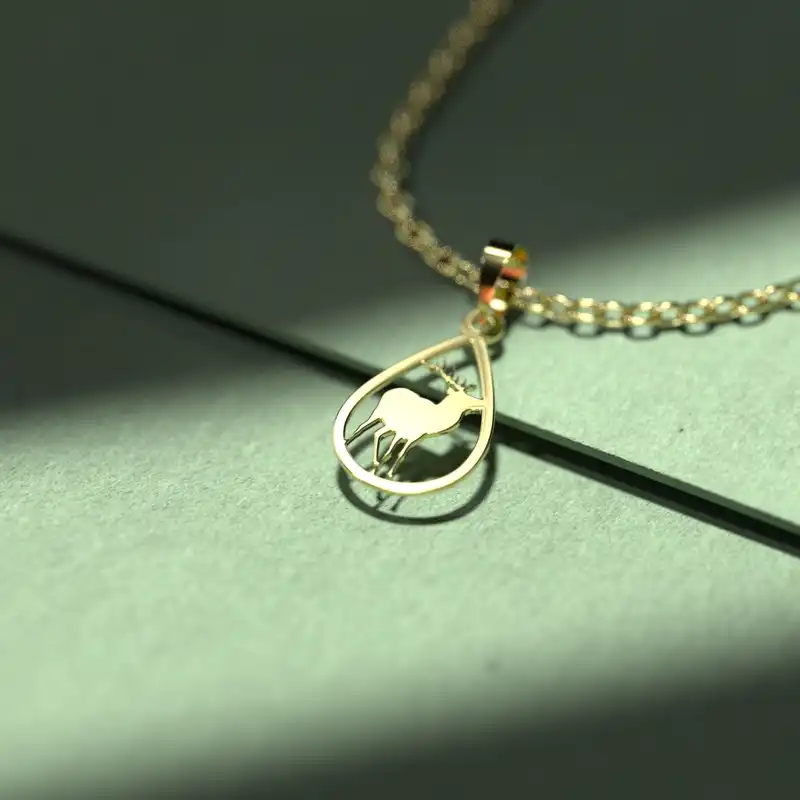 گردنبند طلا 18 عیار زنانه مدوپد مدل هندسی کد CA10440