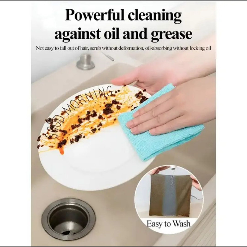 دستمال نظافت خانه و آشپزخانه میکروفایبر مدل جعبه ای بسته 20 عددی مجموعه 4 عددی