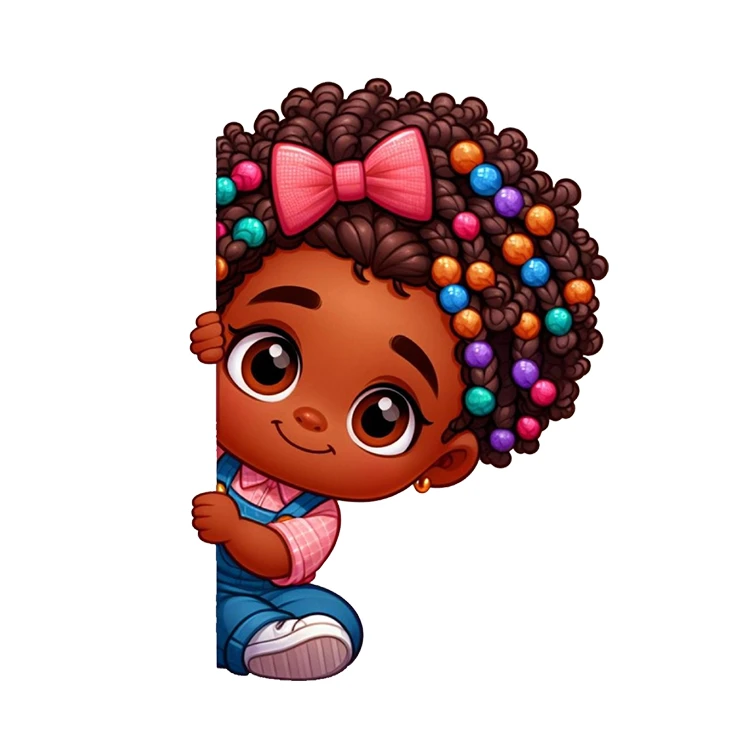 استیکر پارچه و لباس پاد آفرین مدل کارتونی کیوت فانتزی دخترانه کد S3989