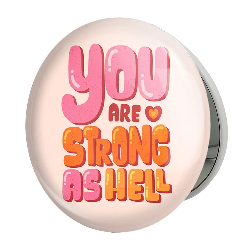 آینه جیبی خندالو طرح جملات انگیزشی مدل تاشو کد 24813 